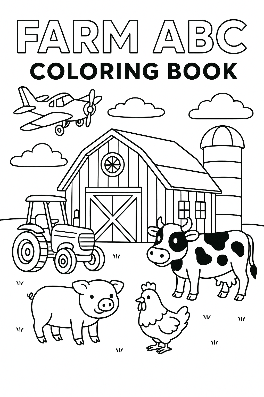 Farm ABC Coloring Book