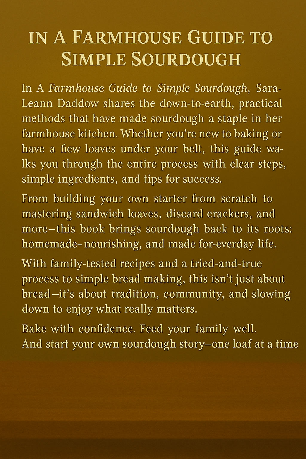 A Farmhouse Guide to Simple Sourdough: Real Bread for Real Life
